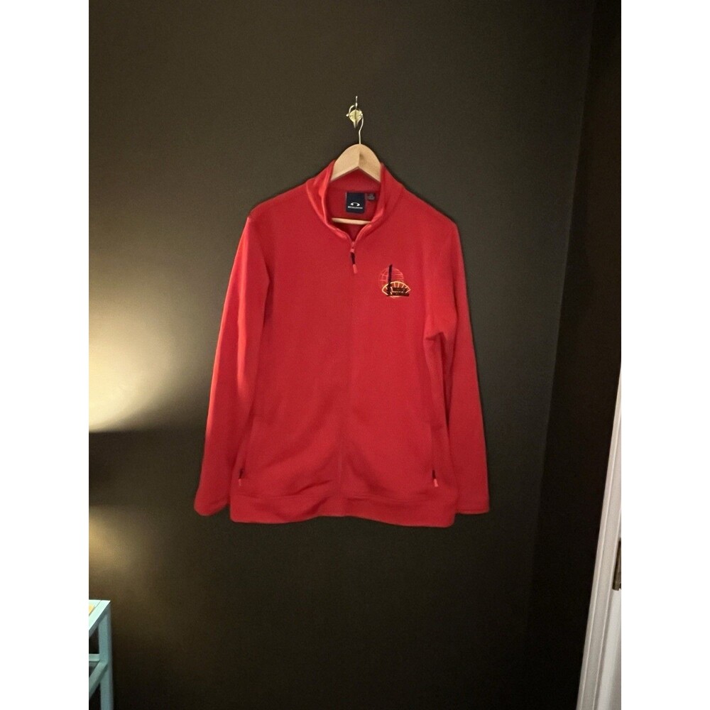 World Kobudo Federation Women’s L Red 1/2 Zip Jacket Martial Arts Embroidered